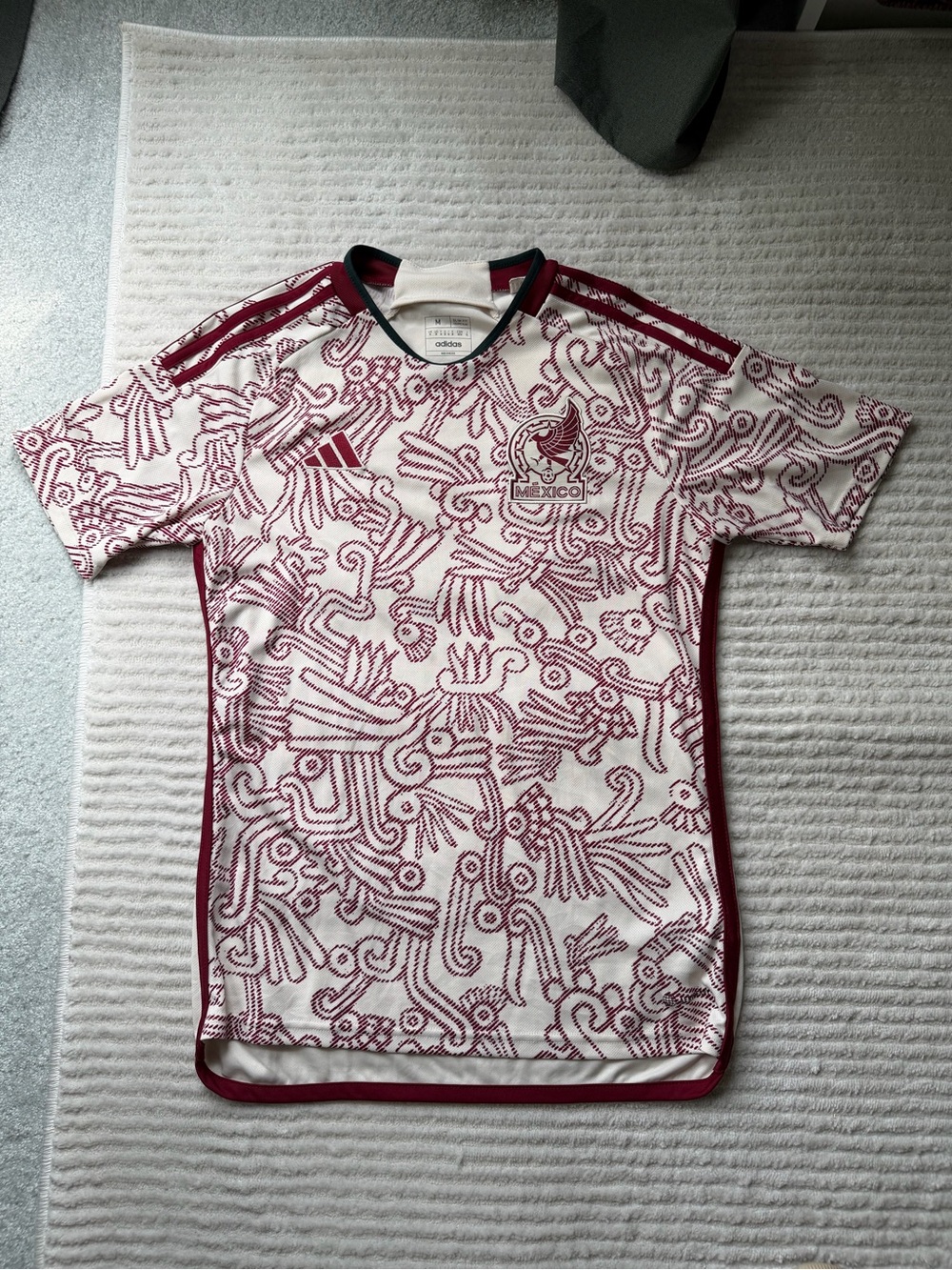 adidas Men’s White & Maroon Mexico Football Jersey